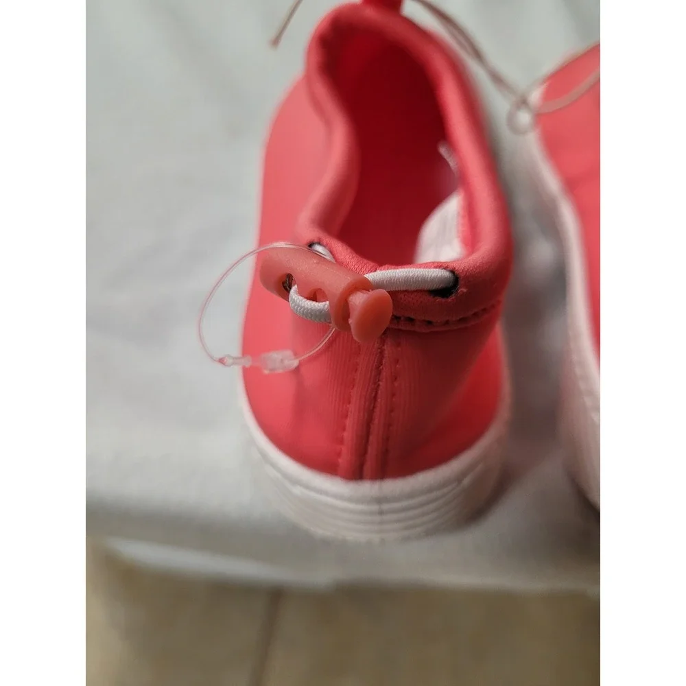 Lands' End Youth Water Shoes Coral Pink Slip‎ On Beach Pool US 1